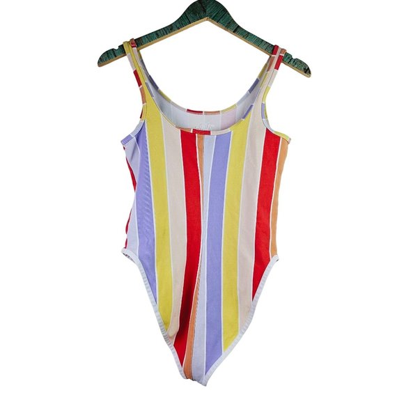 Nike Women's Retro Femme Striped Cotton Bodysuit, Sz S - Picture 3 of 8